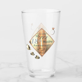 18. Hochzeitstag Porzellan Cat's Auge Glas