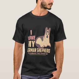 18 Ich liebe meinen deutschen Schäferhund, es sind T-Shirt