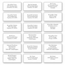 18 Informelle individuelle Gästenadresse Versand