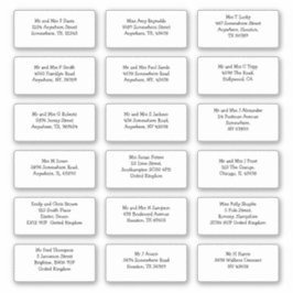 18 Informelle individuelle Gästenadresse Versand Aufkleber