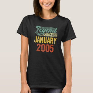 18 Jahre alte Legende Seit Januar 2005 18. Geburts T-Shirt