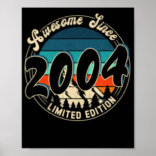 18 Jahre alte Vintage 18. Geburtstag 2004 Poster