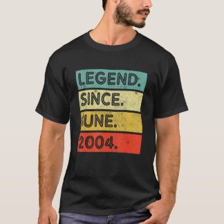 18 Jahre alte Vintage Legende seit Juni 2004 18. B T-Shirt