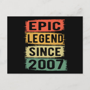 18 Jahre alter Tag Epische Legende 18. Geburtstags Postkarte
