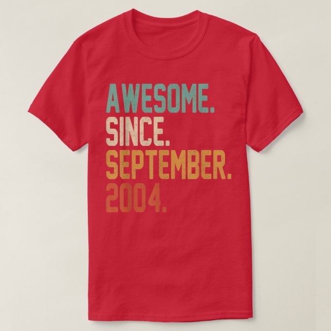 18 Jahre altes Geschenk Phantastisch seit Septembe T-Shirt (Design vorne)