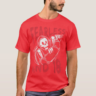18 Jahre Geburtskelett Knochen Skaten Skate Skat T-Shirt