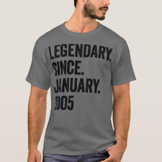 18 Jahre Legendär Seit Januar 2005 18. Geburtstag T-Shirt