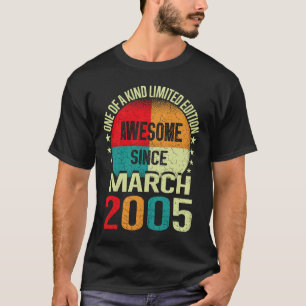 18 Jahre Phantastisch Seit März 2005 Vintag 18. Ge T-Shirt