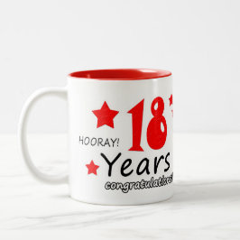 18. Jahrestag, 18. Jahrestag der Hochzeit Zweifarbige Tasse