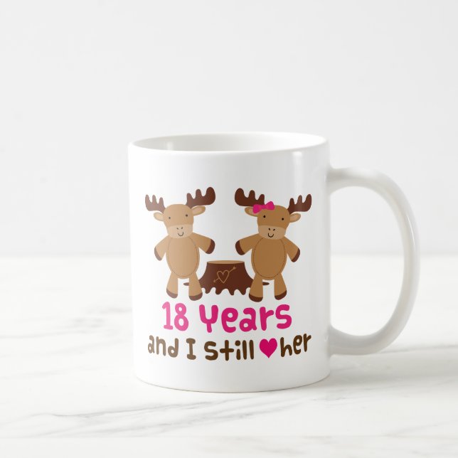 18. Jahrestags-Geschenk für ihn Kaffeetasse (Rechts)