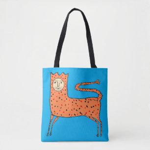 18. Jh. englischer primitiver Löwe Tasche