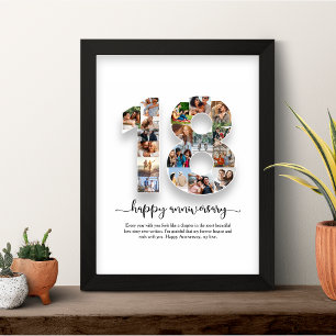 18. Jubiläums-Fotocollage-Plakat Poster