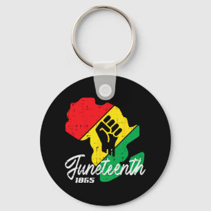 18. Juni 1865 Afrika Fist Black Pride Men Women Schlüsselanhänger