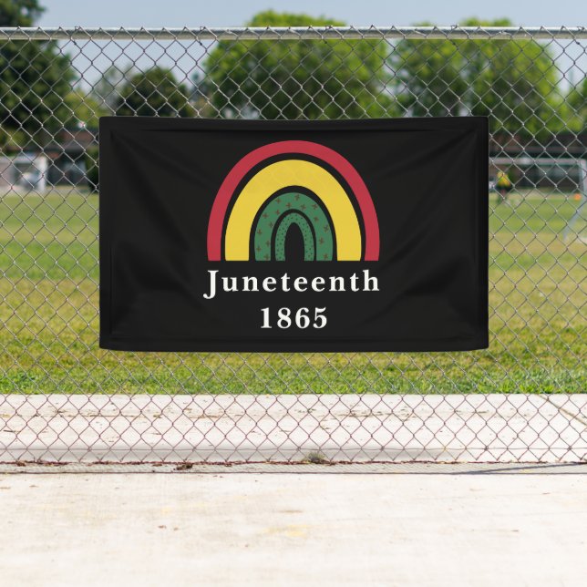 18. Juni 1865 Afrikanische Amerikanische schwarze  Banner (Insitu)