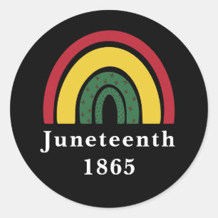 18. Juni 1865 Afrikanische Amerikanische schwarze Runder Aufkleber