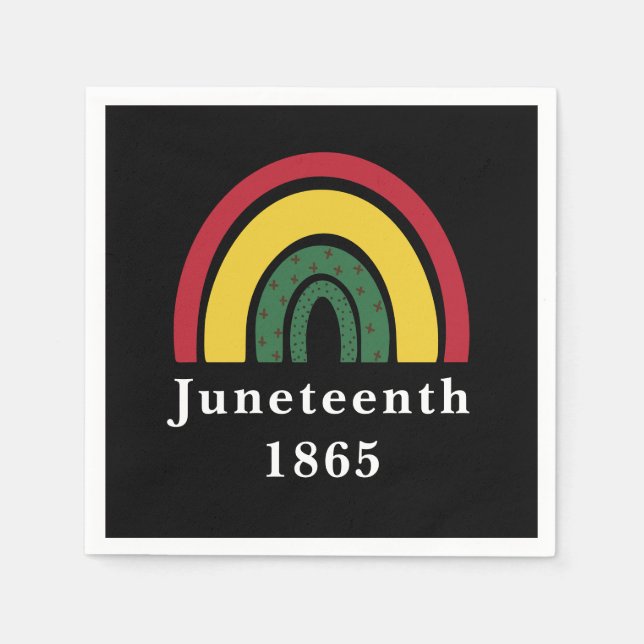 18. Juni 1865 Afrikanische Amerikanische schwarze  Serviette (Vorderseite)