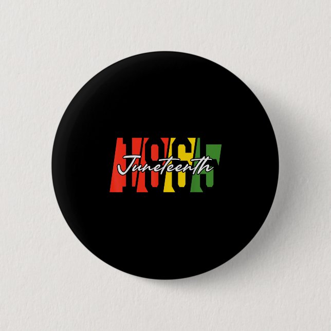 18. Juni 1865 Feier Black Freedom African Button (Vorderseite)