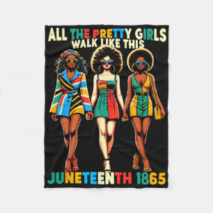 18. Juni 1865 Feiert Freiheit zum Blac Fleecedecke