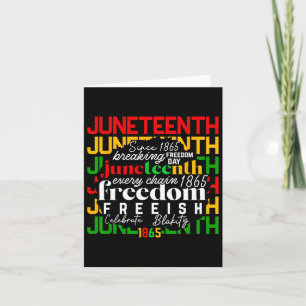 18. Juni 1865 Feiert Freiheit zum Blac Karte