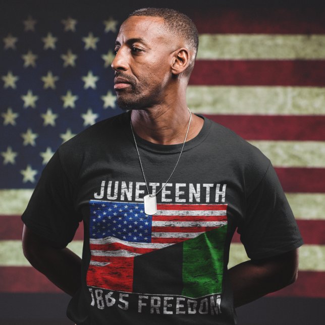 18. Juni 1865 Freedom Black African American T-Shirt (patriotic american juneteenth t-shirt mens african american freedom)