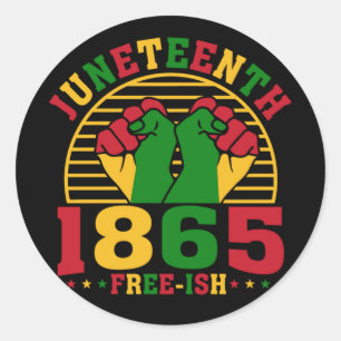 18. Juni 1865 Freiasischer Amerikaner Runder Aufkleber
