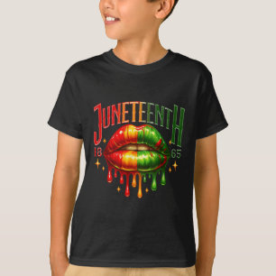 18. Juni 1865 Königin Schwarze Melanin Lips Afrika T-Shirt