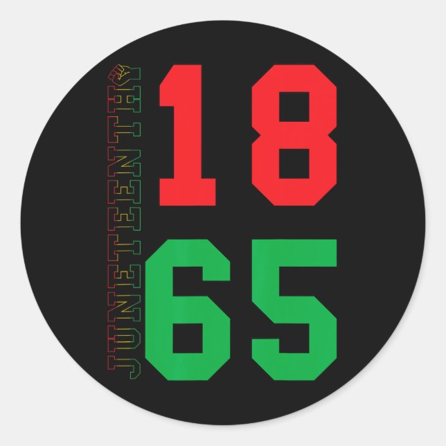 18. Juni 1865 Runder Aufkleber (Vorderseite)