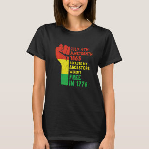 18. Juni 1865 Schwarz-Afroamerikanischer Vorfahren T-Shirt