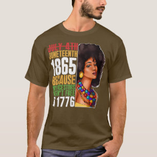 18. Juni 1865 Schwarze Afrikanische Frau schwarze T-Shirt