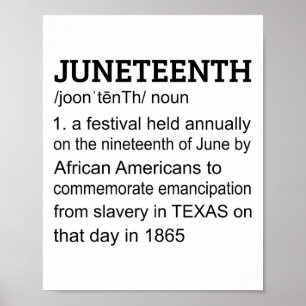 18. Juni 1865 Schwarze Definition in Afrika Poster