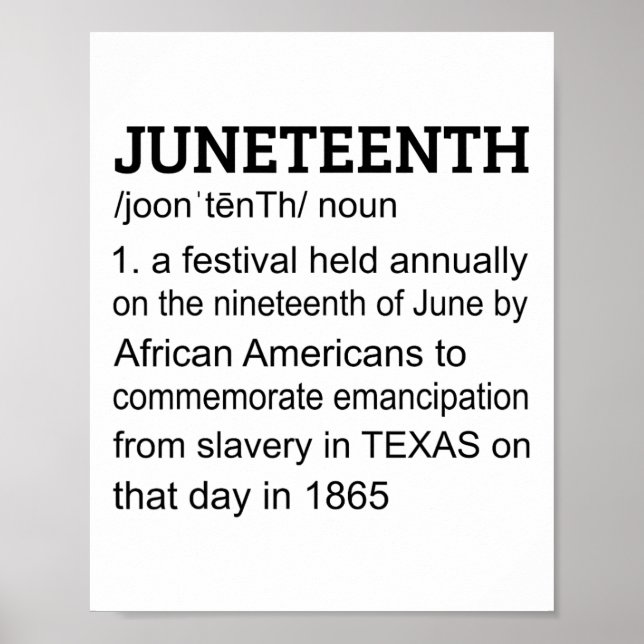 18. Juni 1865 Schwarze Definition in Afrika Poster (Vorne)