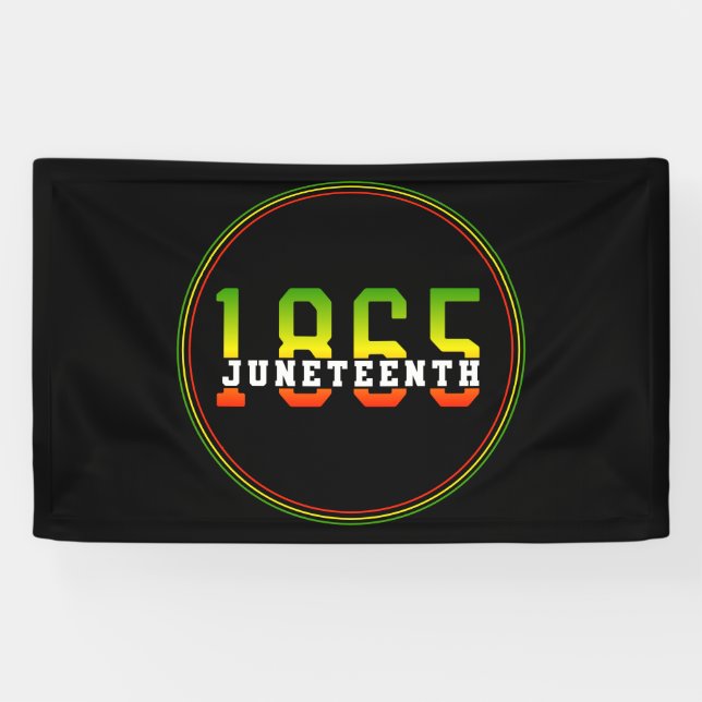 18. Juni 1865: Schwarze Freiheit feiern Banner (Horizontal)