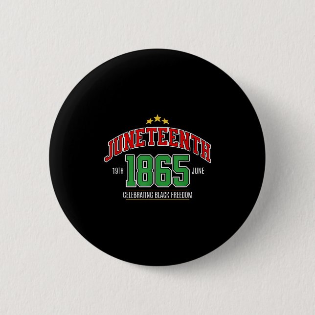 18. Juni 1865: Schwarze Freiheit feiern Button (Vorderseite)