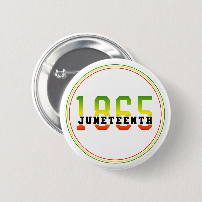 18. Juni 1865: Schwarze Freiheit feiern Button (Vorne & Hinten)