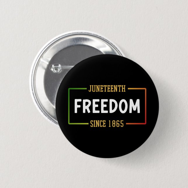 18. Juni 1865: Schwarze Freiheit feiern Button (Vorne & Hinten)