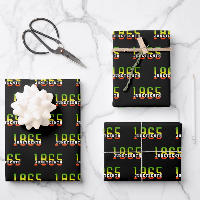 18. Juni 1865: Schwarze Freiheit feiern Geschenkpapier Set (Vorderseite)