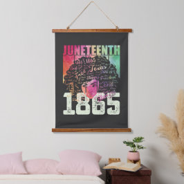18. Juni 1865 Schwarze Freiheit in Afrika Wandteppich Mit Holzrahmen