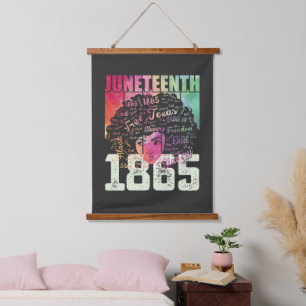 18. Juni 1865 Schwarze Freiheit in Afrika Wandteppich Mit Holzrahmen