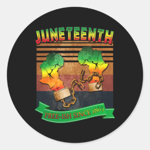 18. Juni 1865 Schwarze Geschichte Afrikanische Ame Runder Aufkleber