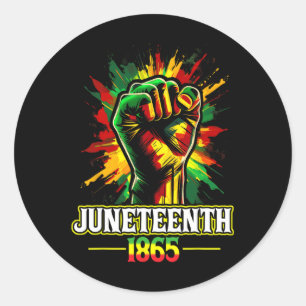 18. Juni 1865 Schwarze Geschichte Afrikanische Ame Runder Aufkleber