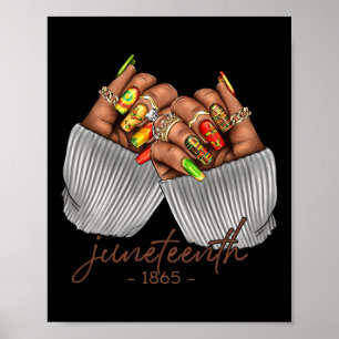 18. Juni 1865 Schwarzes Afrikanisches Mädchen Frau Poster