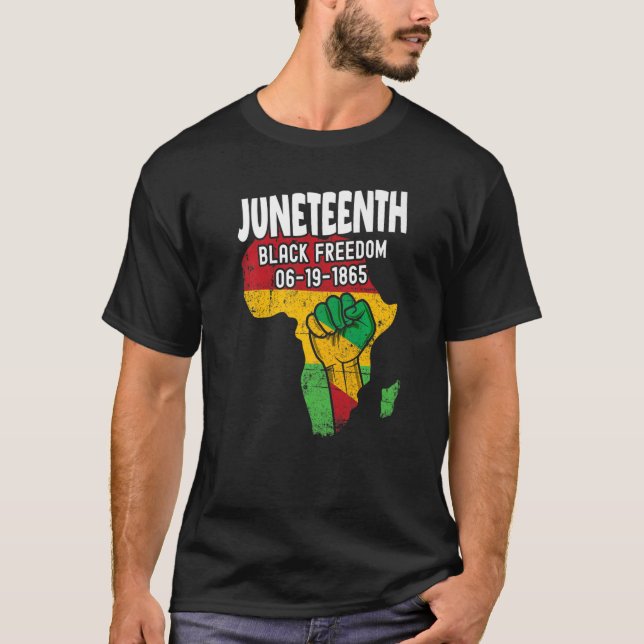 18. Juni 1865 Schwarzgeschichte Afrikanische Junet T-Shirt (Vorderseite)