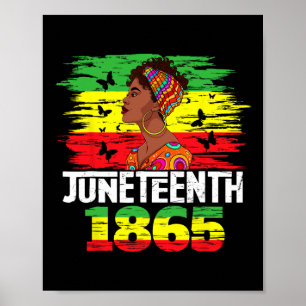 18. Juni 1865 Unabhängigkeitstag Schwarzer Stolz Poster