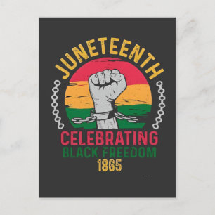 18. Juni: Schwarze Freiheit 1865 Ankündigungspostkarte