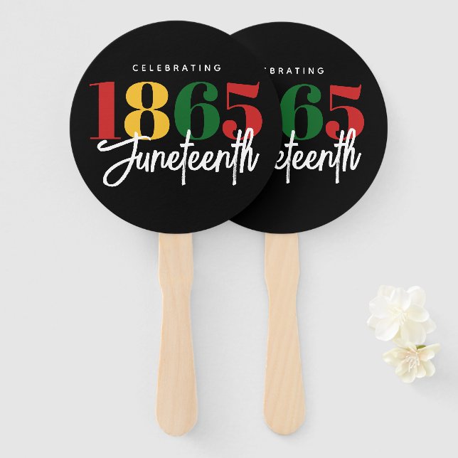 18. Juni Schwarze Geschichte Fächer (Vorne und Hinten)