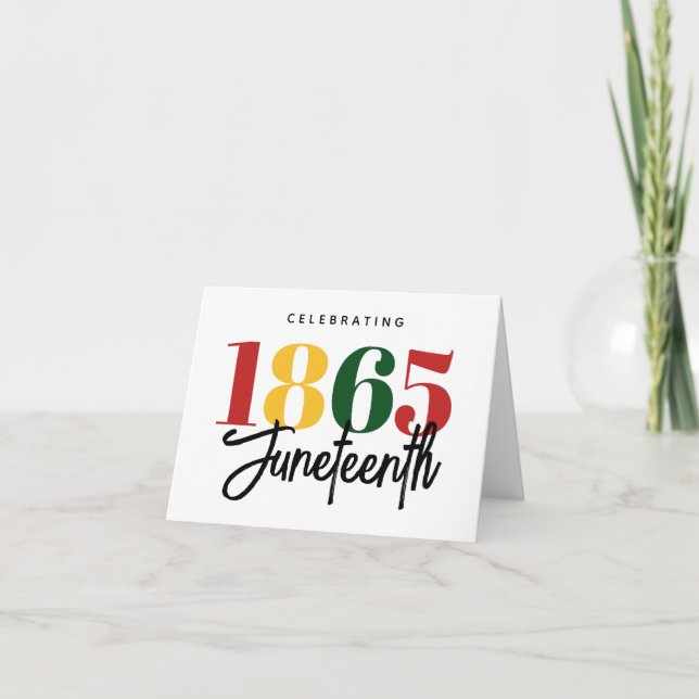 18. Juni Schwarze Geschichte Feiertagskarte (Vorderseite)