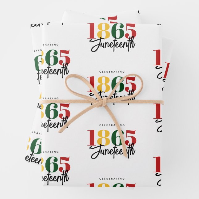 18. Juni Schwarze Geschichte Geschenkpapier Set (Beispiel)