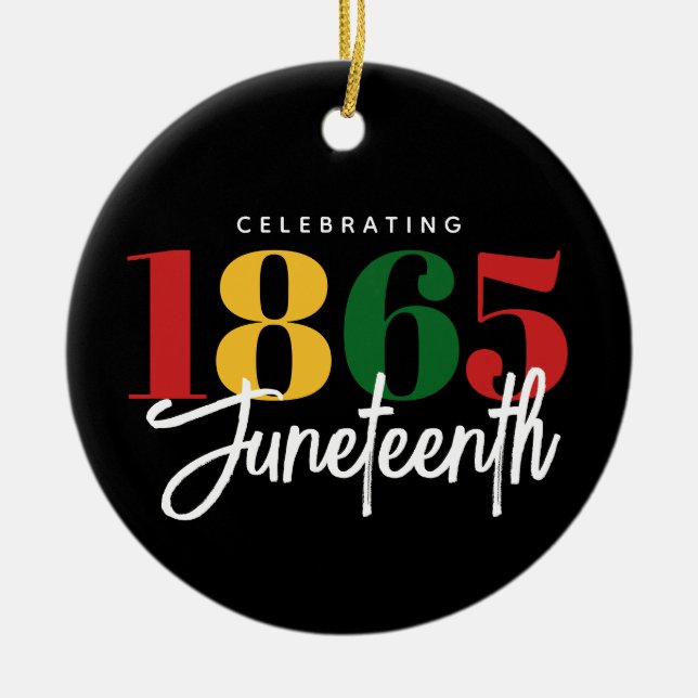 18. Juni Schwarze Geschichte Keramik Ornament (Vorne)
