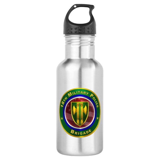 18. Militärpolizeibrigade Edelstahlflasche (Vorderseite)