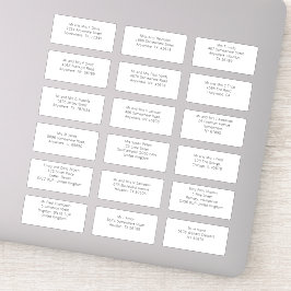 18 Name des Empfängers Anschrift Gothic Sans Aufkleber